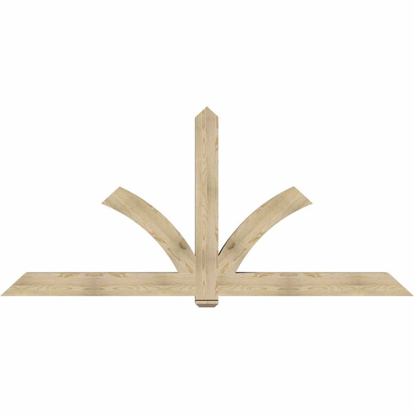 Ekena Millwork Redmond Rough Sawn Timber Gable Bracket, Douglas Fir, 108"W x 49"H x 6"D x 6"F, 11/12 Pitch GBW108X49X0606RED00RDF - main